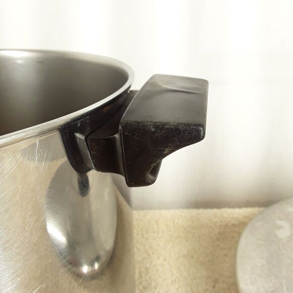 Revere Ware 6 Qt (8qt?) Stock Pot + Lid, 1801 Copper Bottom on Stainless vintage - Picture 12 of 13